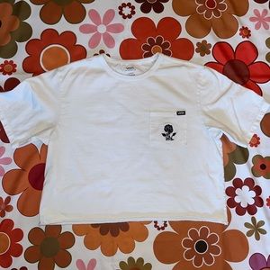 White Cropped Vans x Lizzie Tee